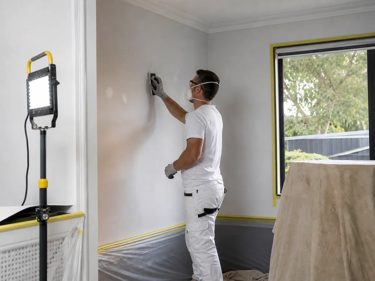 Interior wall repairs and preparation before colour is applied