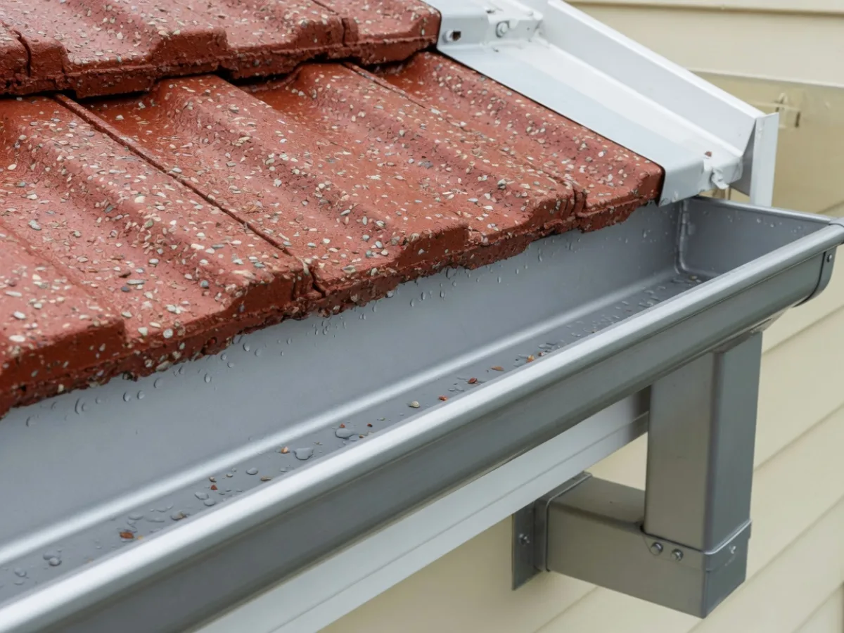 Clean gutters and downpipe aftercare after mineral roof restoration, Tomar Contracting Auckland