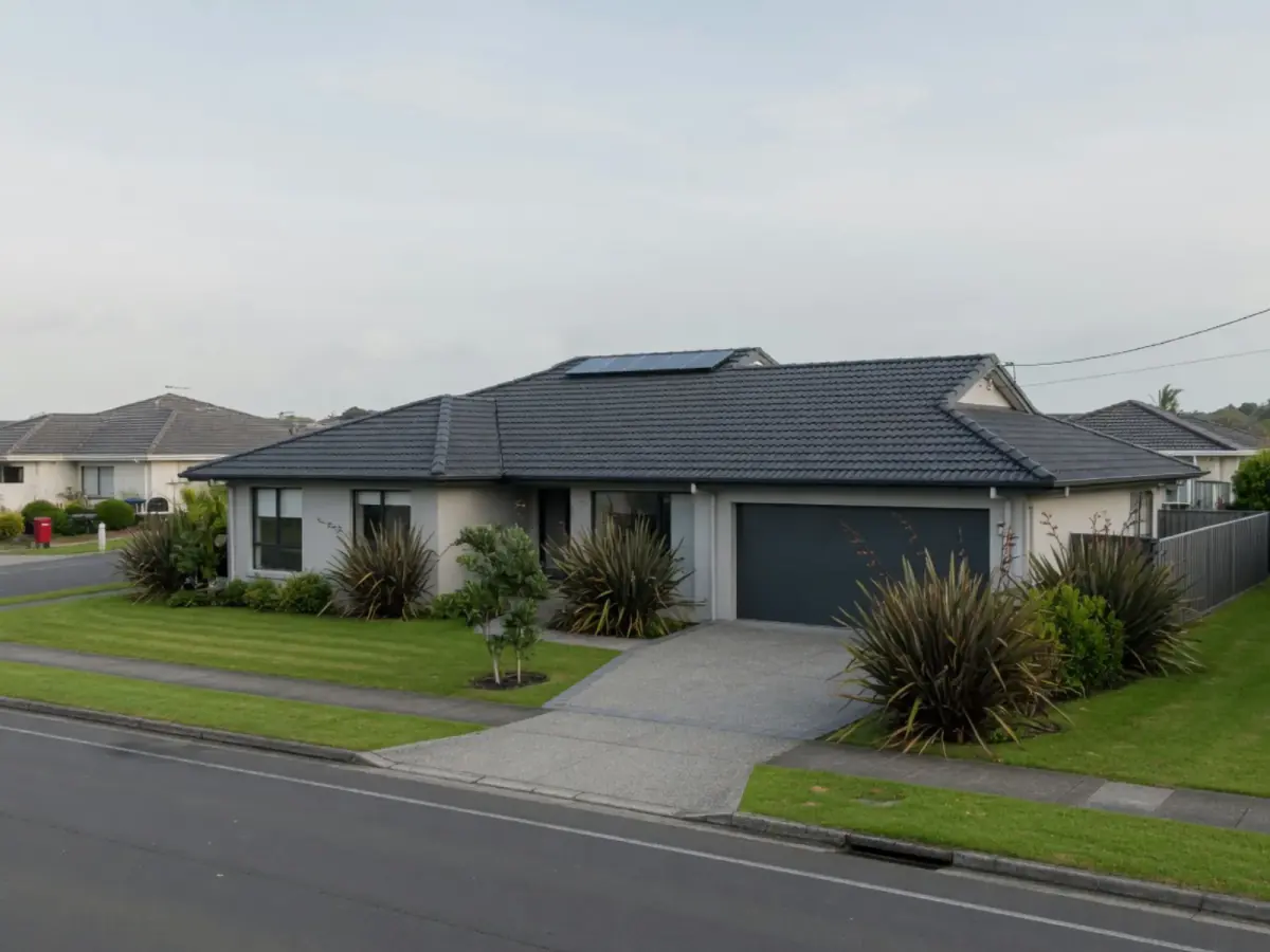 Auckland suburban home with mineral-chip style roof, Tomar Contracting Auckland