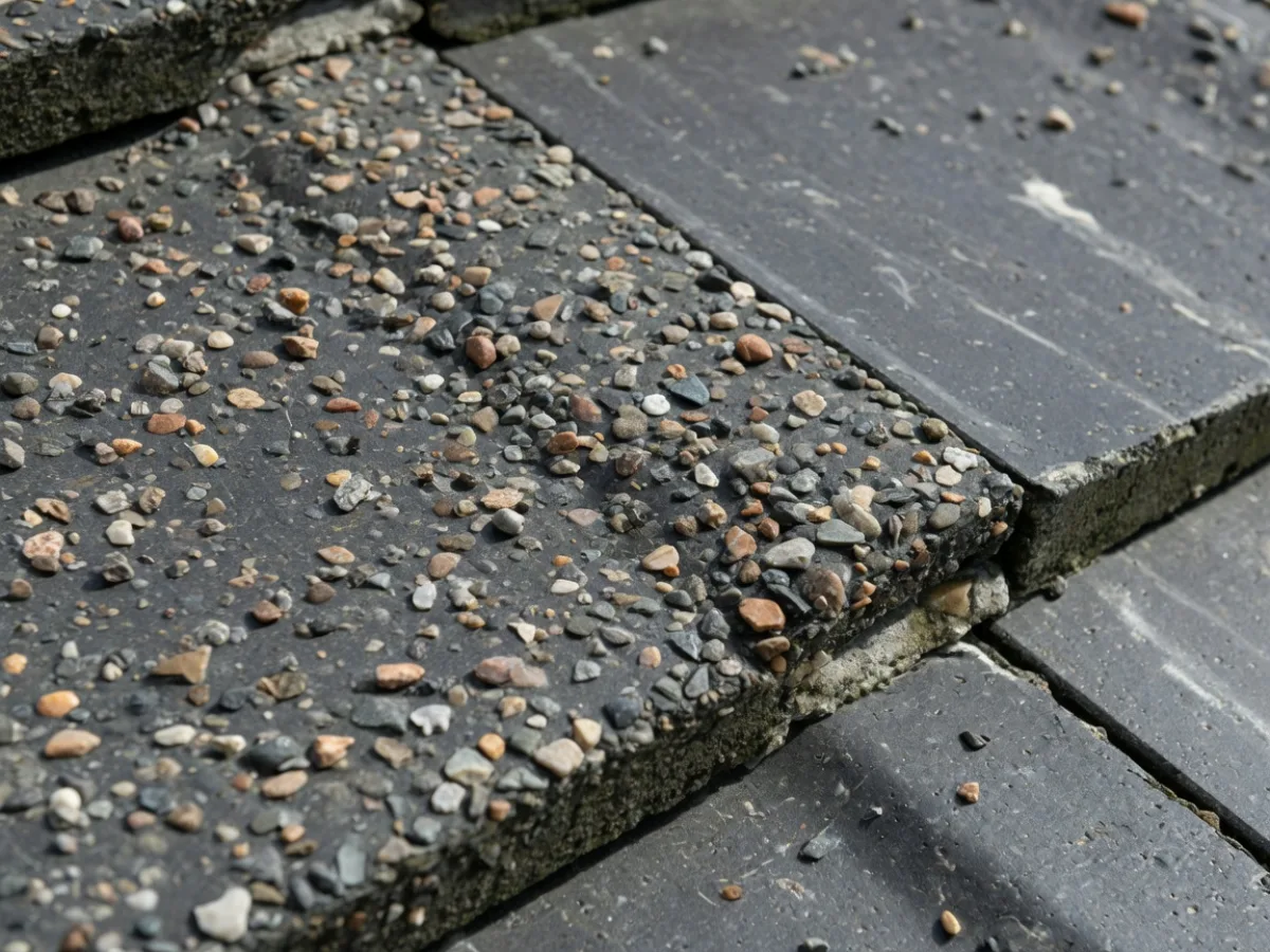 Close-up of mineral-chip textured roof tiles on a New Zealand home, Tomar Contracting Auckland