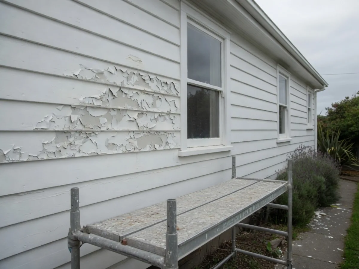 Peeling weatherboards ready for exterior prep on an Auckland home, Tomar Contracting Auckland