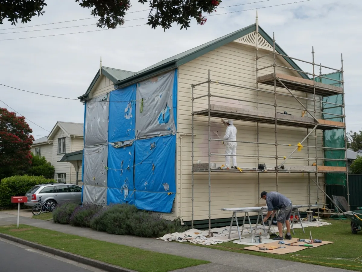 Elevation-by-elevation exterior prep on a weatherboard villa, Tomar Contracting Auckland