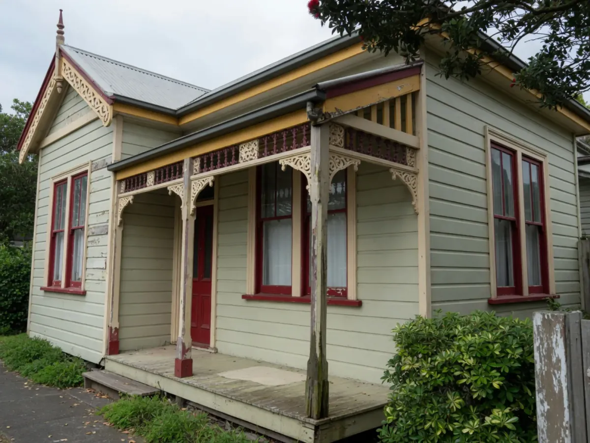 Character villa porch with decorative fretwork needing paint refresh, Auckland, Tomar Contracting Auckland